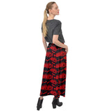 Bit*h Red Velour Split Maxi Skirt