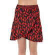 Coffin black & red Wrap Front Skirt