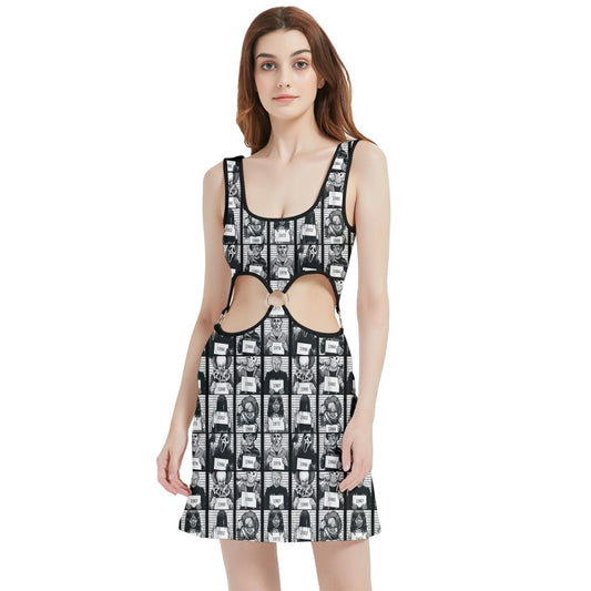 Jailhouse Velour Cutout Dress