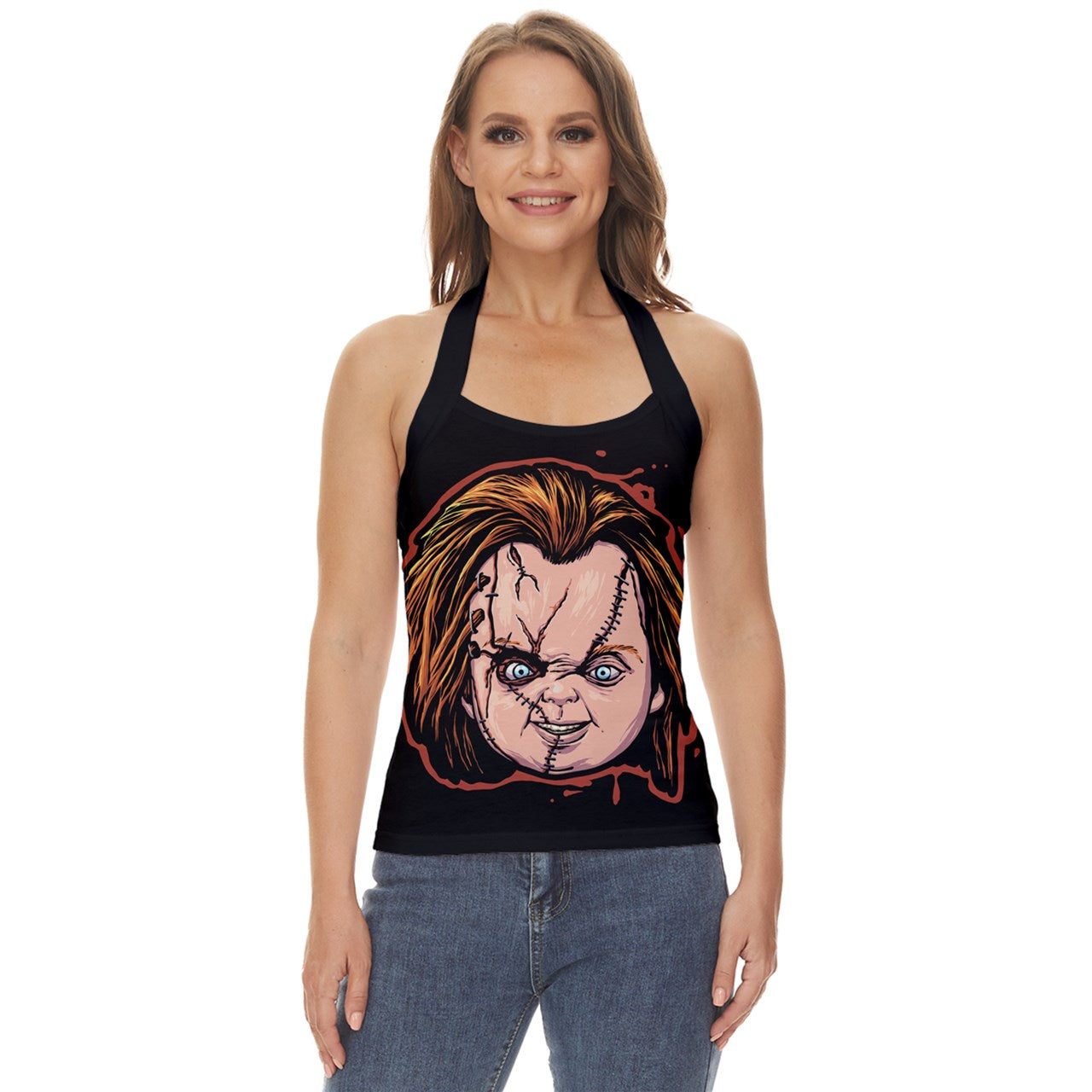 Chucky Face Halter Top