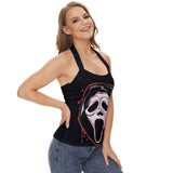 Ghostface Face Halter Top