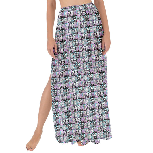 pastel horror sarong Maxi Chiffon Tie-Up swim