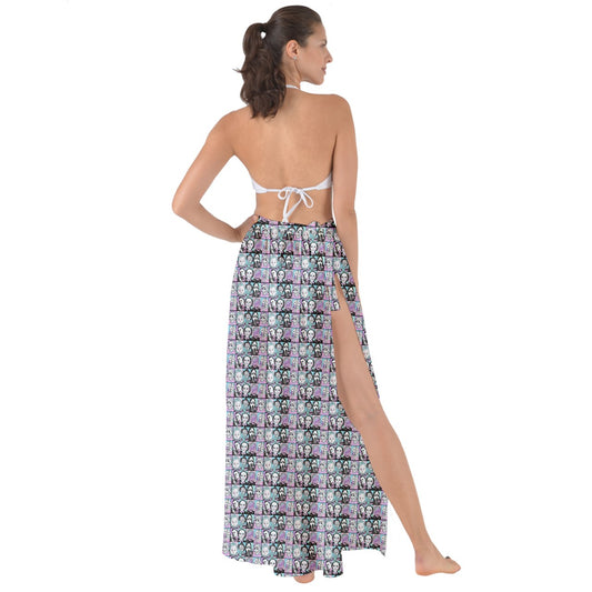 pastel horror sarong Maxi Chiffon Tie-Up swim