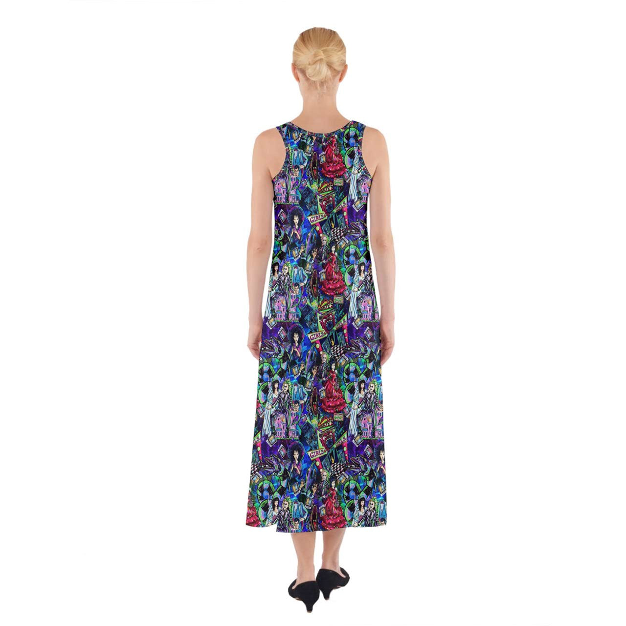 Beetlejuice blue Sleeveless Maxi Dress