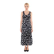 Bat Black&white Sleeveless Maxi Dress