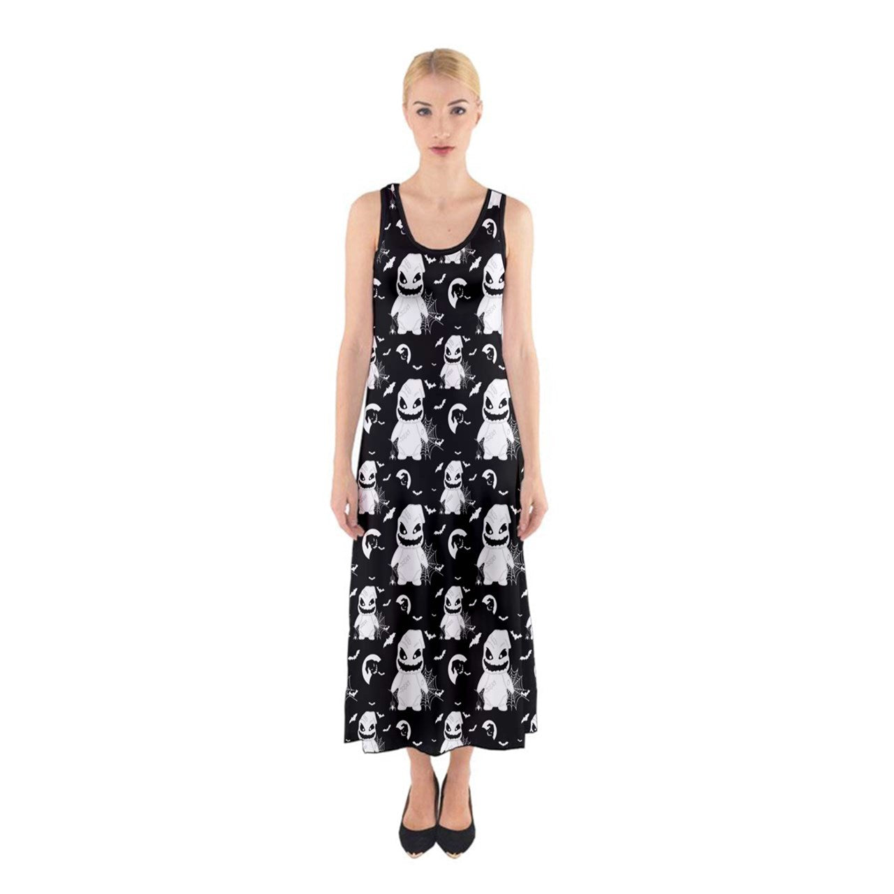 Oogie Boogie NBM b&w Sleeveless Maxi Dress