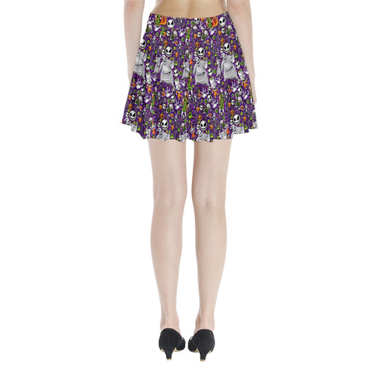 Purple NBC Pleated Mini Skirt