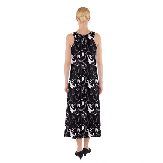 NBC B&W Sleeveless Maxi Dress