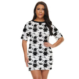 Oogie Boogie W&B T-Shirt Dress "Pockets"