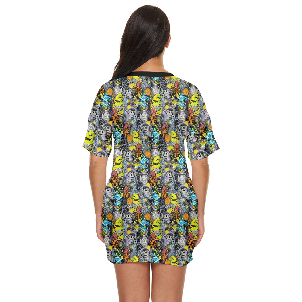 Deadly Nightshade T-Shirt Dress "Pockets"