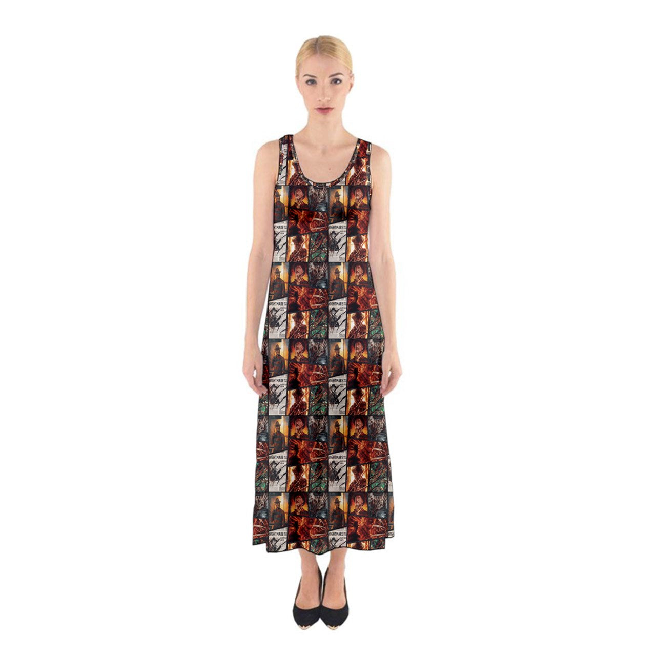 Freddy Collage Sleeveless Maxi Dress