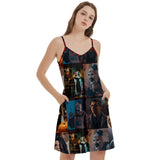 Terrifier Collage Mini Cami Dress With Pockets