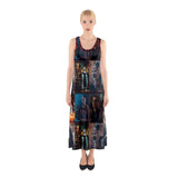 Teriffier collage Sleeveless Maxi Dress