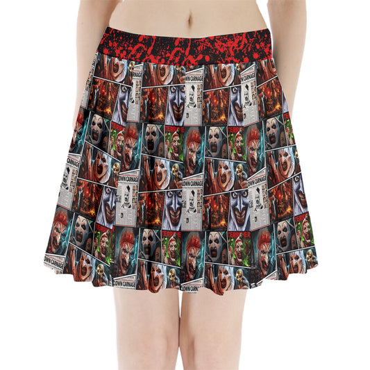 Terriifier art Pleated Mini Skirt