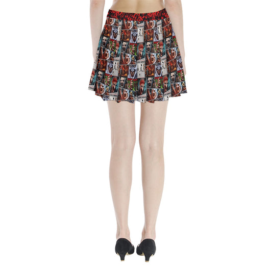 Terriifier art Pleated Mini Skirt