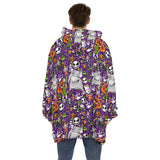 Nightmare purple Sherpa Fleece huggable hoodie