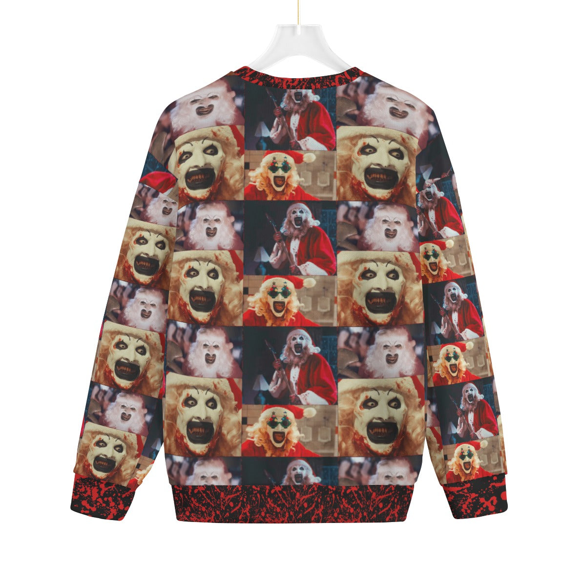 Terrifier collage Christmas Unisex Knitted Fleece Sweater