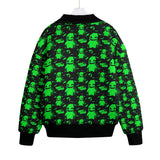 Oogie Boogie Green Knitted Fleece Bomber Jacket