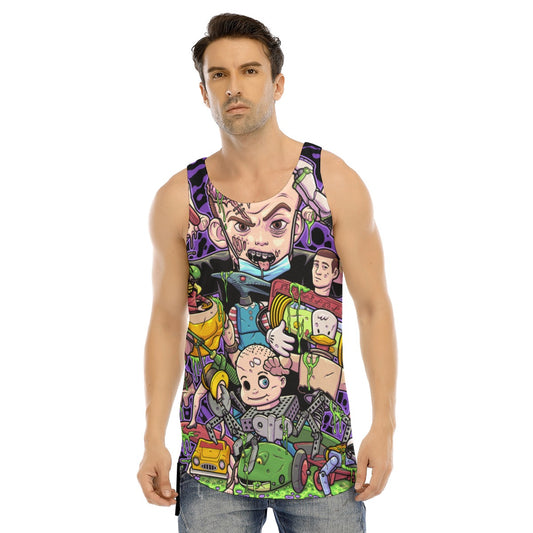 Toy Scary FULL PRINT Curved Hem Long Tank Top