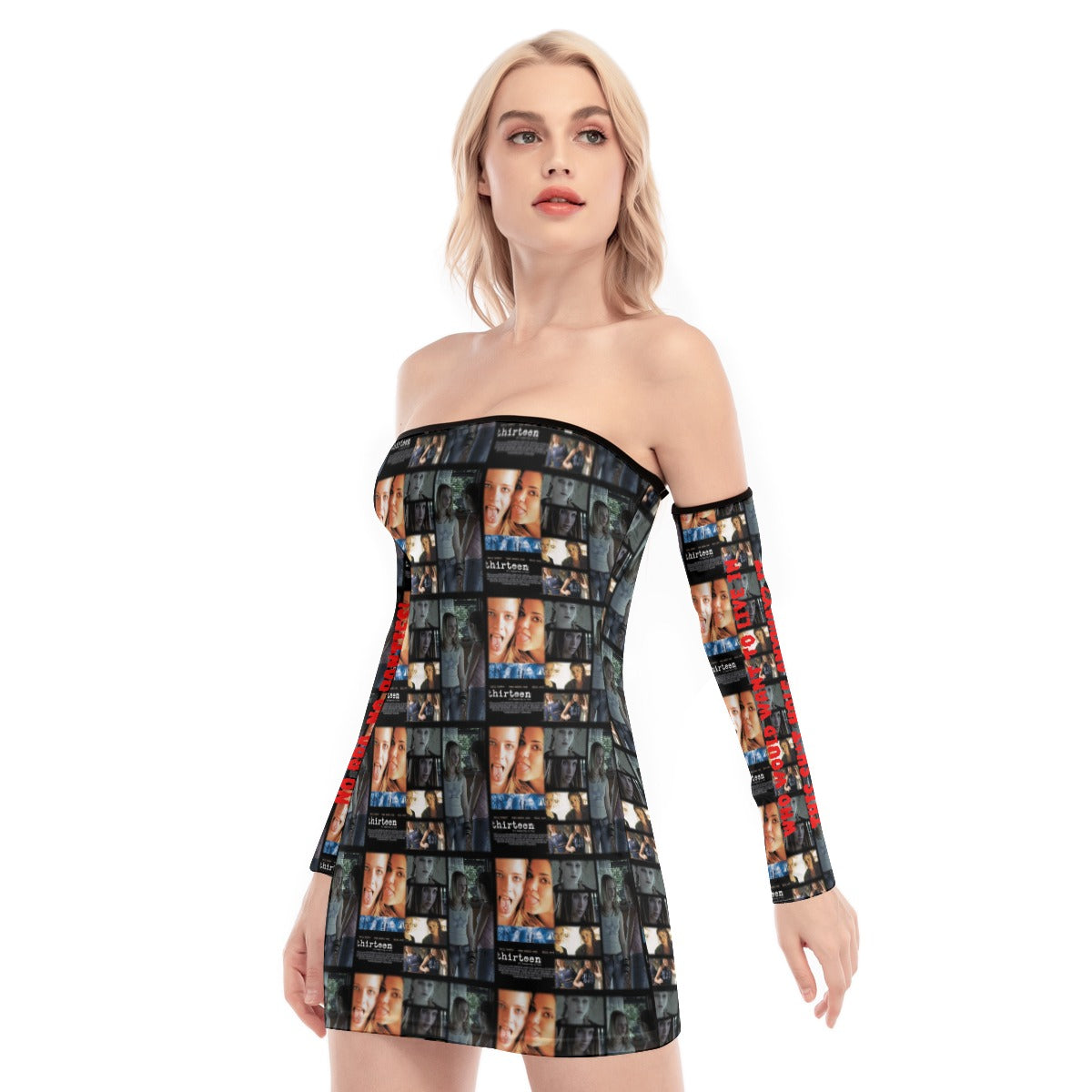 Thirteen collage Back Lace-up Dress