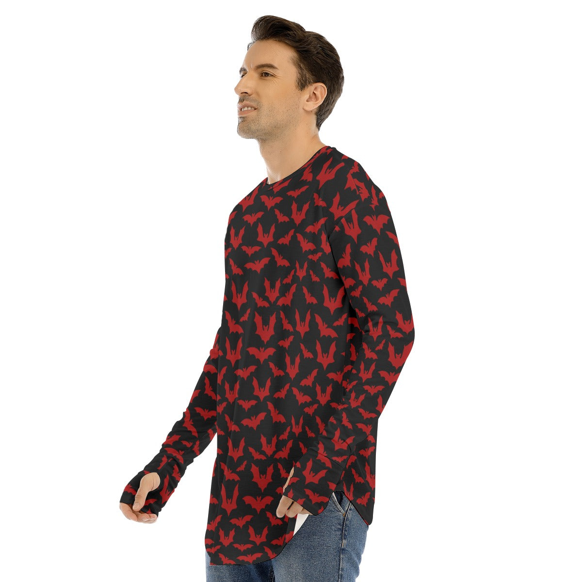 Red Bats Fingerless Long Sleeve T-shirt