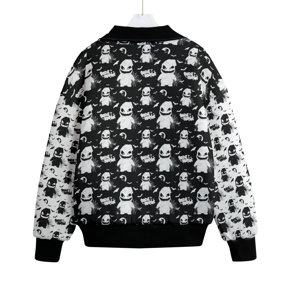 Oogie Boogie Spilt Knitted Fleece Bomber Jacket