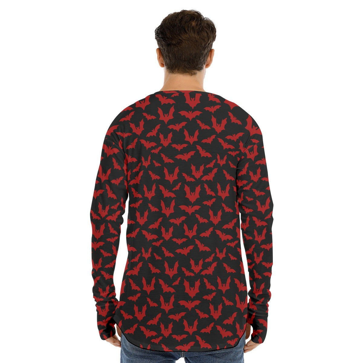 Red Bats Fingerless Long Sleeve T-shirt