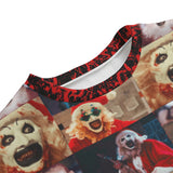 Terrifier collage Christmas Unisex Knitted Fleece Sweater