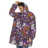 Nightmare purple Sherpa Fleece huggable hoodie