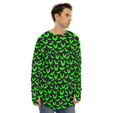 Green Bats Fingerless Long Sleeve T-shirt