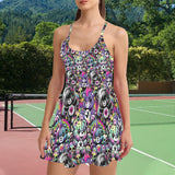 goth bear Buckle back sport dress