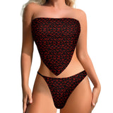 Red bats Bandanna style bikini