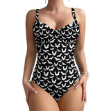 Customizable Full Print One-Piece Swimsuit Push-Up Adjustable Strap Swimwear