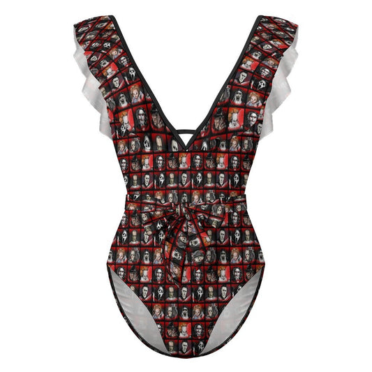 Horror cuddies V-neck One-piece Swimsuit