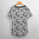 Chibi nightmare V Neck Short-sleeve Shirt