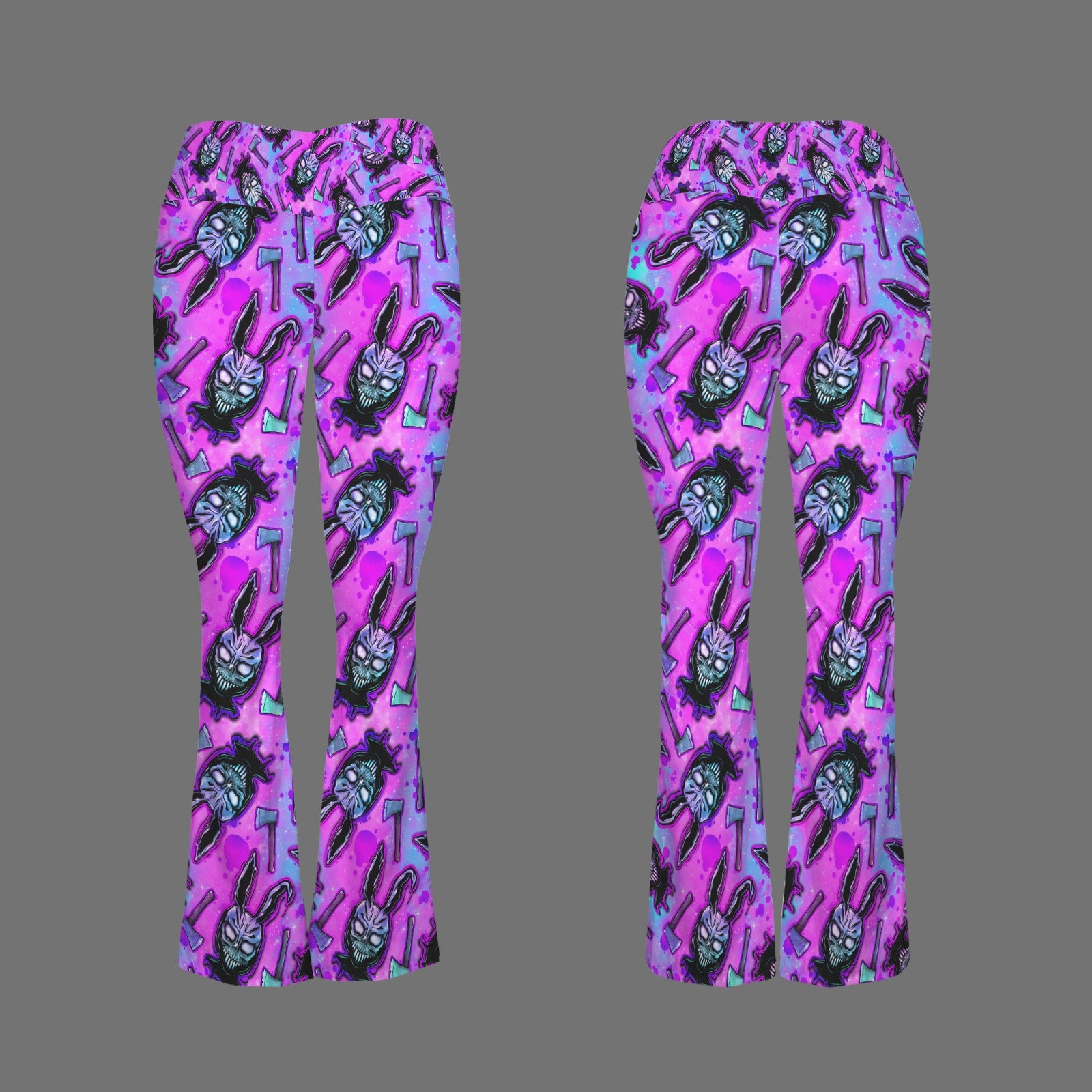 Donnie Darko colorful Tummy control flare leggings