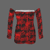blo*dy b*tch ruched long sleeve bodycon