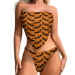 Orange bats bandana style bikini