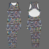 horror tarrot hallow backless maxi