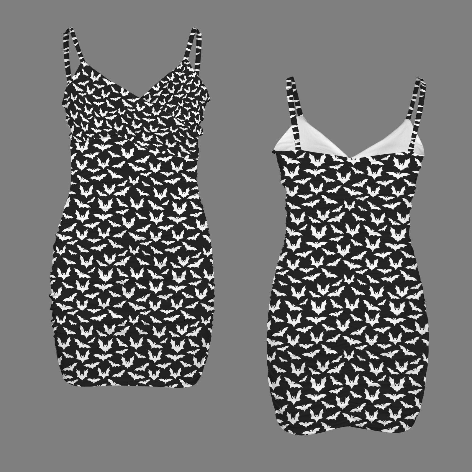 bats vneckk bodycon