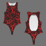 Blood Splatter sleeveless backless bodysuit