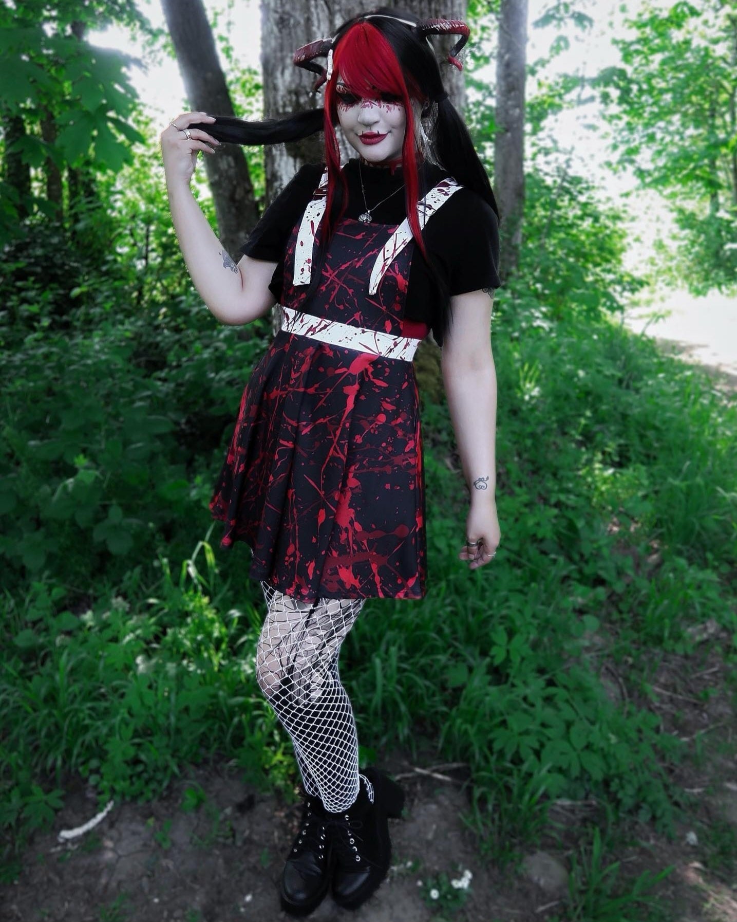 Bloody Murder Mashup Apron Dress spookydoll