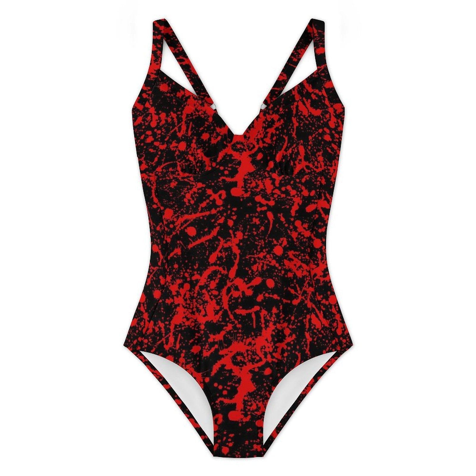 Customizable Full Print One-Piece Swimsuit Push-Up Adjustable Strap Swimwear