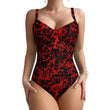 Customizable Full Print One-Piece Swimsuit Push-Up Adjustable Strap Swimwear