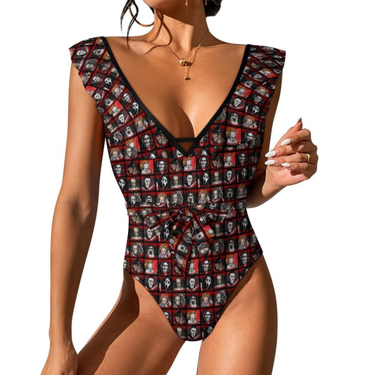 Horror cuddies V-neck One-piece Swimsuit