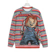 Chucky Stripes Knitted Fleece Sweater spookydoll