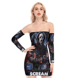 Scream Back Lace-up Dress freeshipping - Gothdollbymika