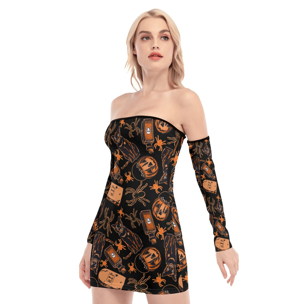 Halloween Back Lace-up Dress spookydoll