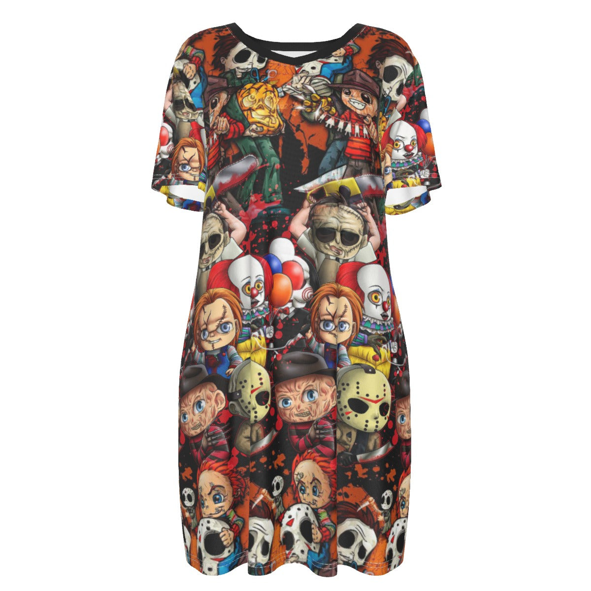 Chibi Horror T-Shirt Dress spookydoll