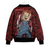 Chucky Knitted Fleece Bomber Jacket spookydoll